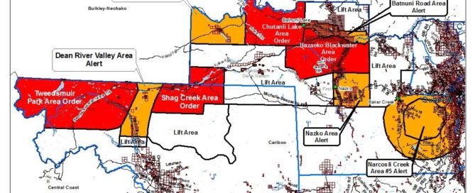The Cariboo Regional District announced changes to evacuation alerts and orders in the northwest Cariboo