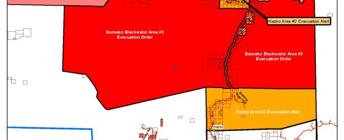 The Cariboo Regional District announced changes to evacuation alerts and orders in the Nazko area today.