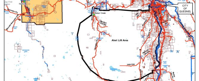 The Cariboo Regional District has lifted the evacuation alert in the Narcosli area.