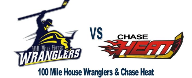 100 Mile House Wranglers vs Chase Heat Oct. 3rd at the South Cariboo Rec Centre