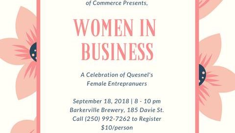 Happening in Quesnel and area Sept. 14th - Sept. 27th 2018