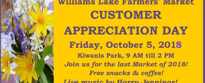 The last Williams Lake Farmers Market of the 2018 season