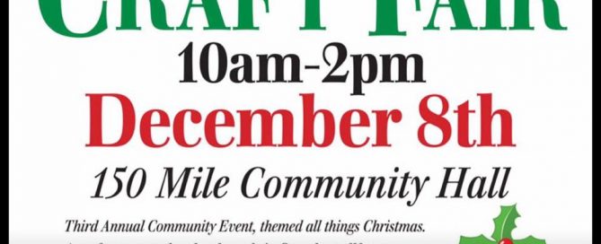 Williams Lake and surrounding area events for December 7th to 13th 2018 