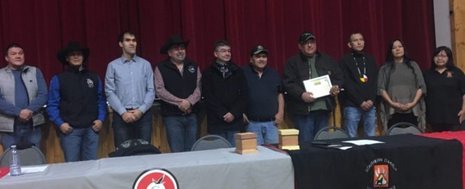 10 First Nations Communities gather to sign a letter of understanding January 11 2019