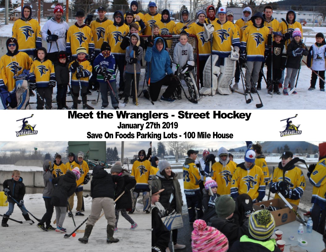 Street Hockey Fun With The 100 Mile House Wrangler and Local Youth