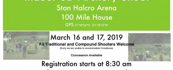 Happening in the South Cariboo area February 28th - March 17th 2019