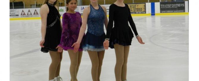 Senior girls from 100 Mile House do well at the CNCR Figure Skating Championships in Quesnel