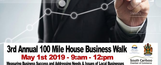 Coming up in 100 Mile House and the South Cariboo Area March 28th - May 15th 2019