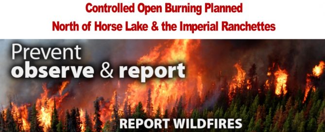 Controlled Open Burning Planned North of Horse Lake and the Imperial Ranchettes