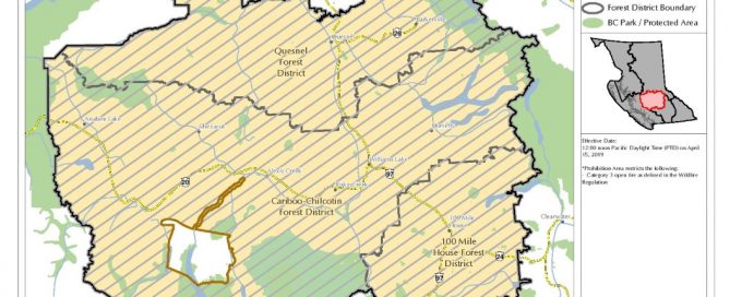 Category 3 fires prohibited in the Cariboo Fire Centre Effective noon on Monday, April 15, 2019