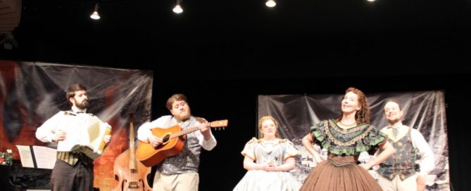 Barkerville Theatre Royal Phoenix Tour on fire at the Martin Exeter Hall