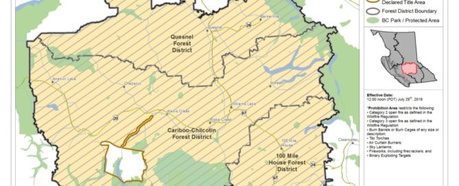 Category 2 burning to be restricted in Cariboo Fire Centre as of Monday July 29th 2019