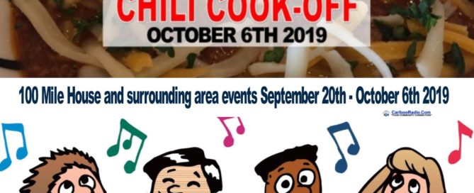 100 Mile House and surrounding area events September 20th - October 6th 2019