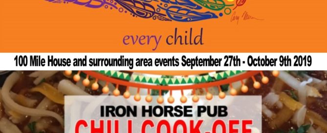 100 Mile House and surrounding area events September 27th - October 9th 2019