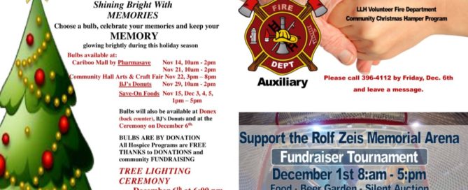 Happening in 100 Mile House and surrounding area November 29th - December 7th 2019