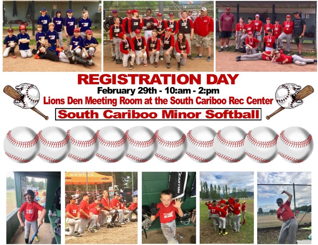 South Cariboo Minor Softball Registration Day 2020