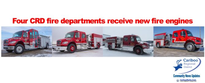 Four Cariboo Regional District fire departments receive new fire engines
