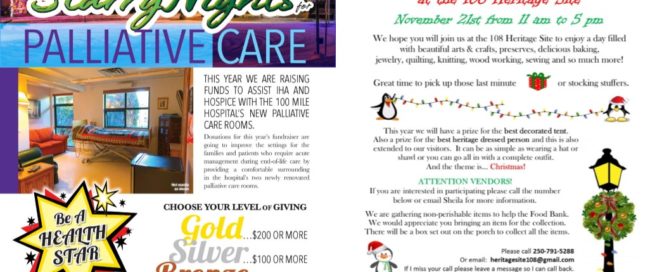 Happening in the South Cariboo area October 16th - October 31st 2020